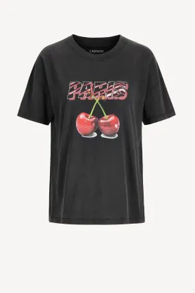 T-Shirt Paris in Washed Black